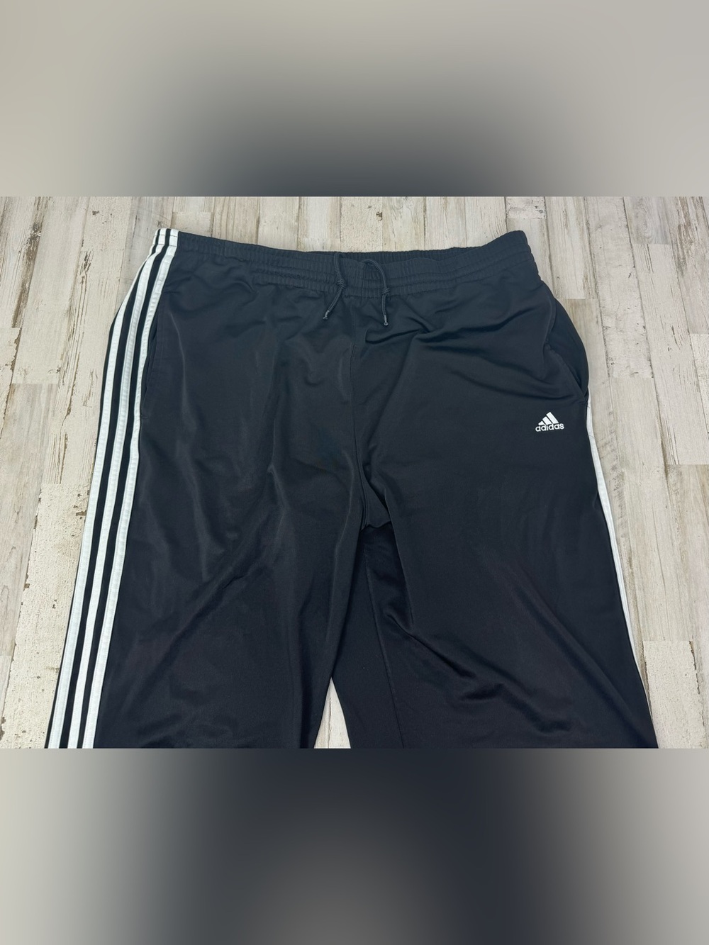 Adidas Climalite Men’s 2XL Sweatpants Black White Stripe - Picture 2 of 9